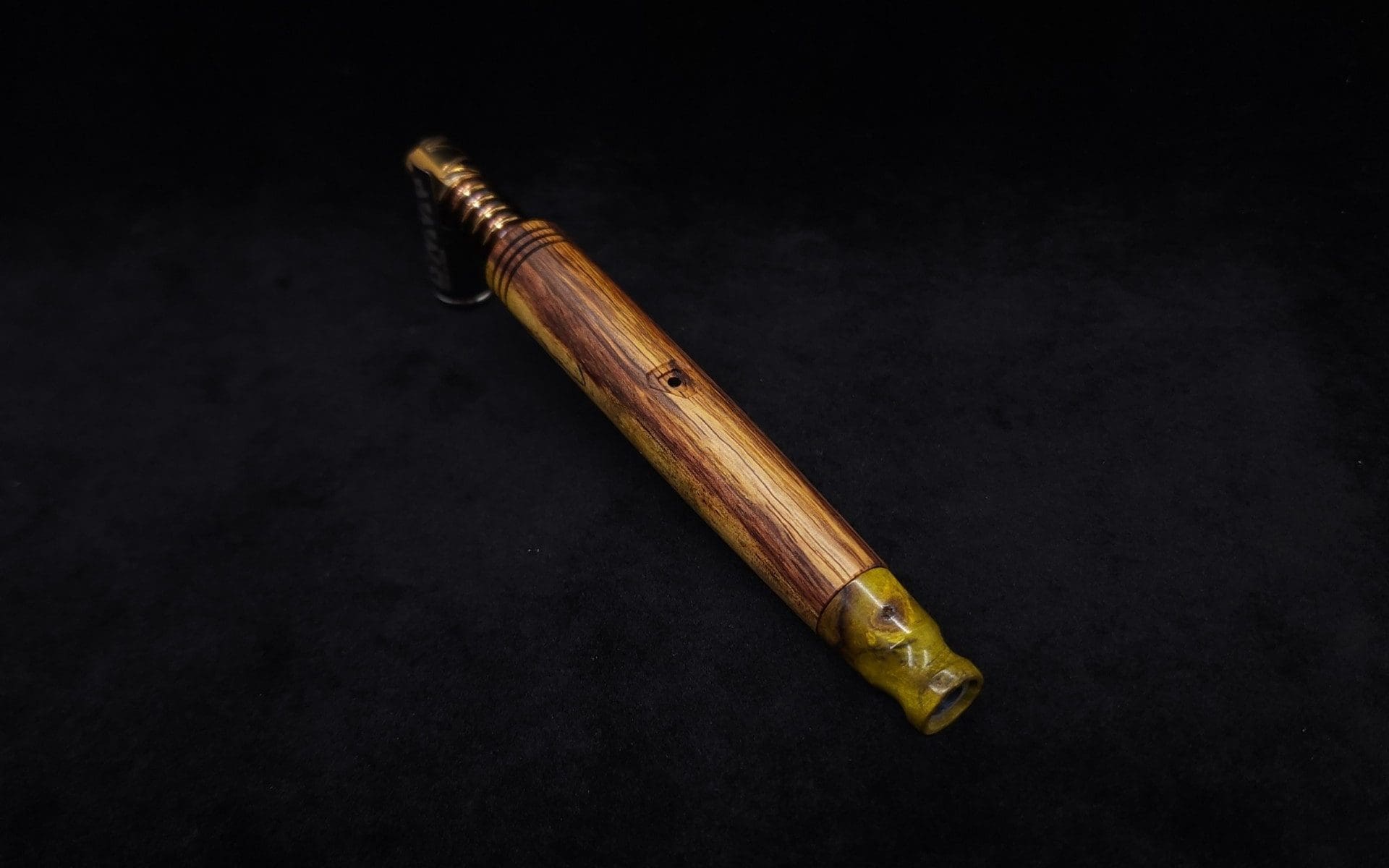 This image portrays Straight Taper XL-Dynavap Burl Stem + Matching M.P. - NEW! by Dovetail Woodwork.