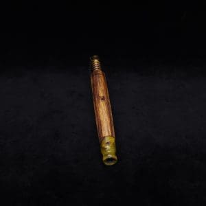 This image portrays Straight Taper XL-Dynavap Burl Stem + Matching M.P. - NEW! by Dovetail Woodwork.