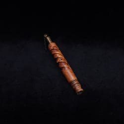 This image portrays Helical Dynavap XL Exhibition Grade Thuya Burl Stem + Tiger Stripe Black Walnut M.P.-NEW! by Dovetail Woodwork.