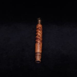 This image portrays Helical Dynavap XL Exhibition Grade Thuya Burl Stem + Tiger Stripe Black Walnut M.P.-NEW! by Dovetail Woodwork.