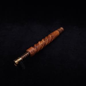 This image portrays Helical Dynavap XL Exhibition Grade Thuya Burl Stem + Tiger Stripe Black Walnut M.P.-NEW! by Dovetail Woodwork.