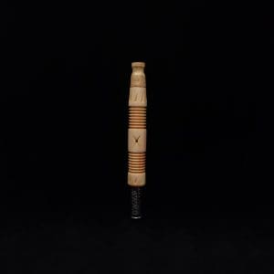 This image portrays Dynavap XL X-Fin Burl Stem + Matching M.P.-NEW! by Dovetail Woodwork.