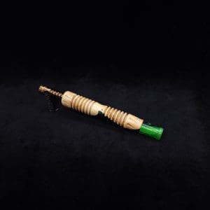 This image portrays Dynavap XL X-Fin Burl Hybrid Stem + Matching M.P.-NEW! by Dovetail Woodwork.