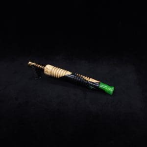 This image portrays Dynavap XL X-Fin Burl Hybrid Stem + Matching M.P.-NEW! by Dovetail Woodwork.