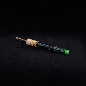 This image portrays Dynavap XL X-Fin Burl Hybrid Stem + Matching M.P.-NEW! by Dovetail Woodwork.