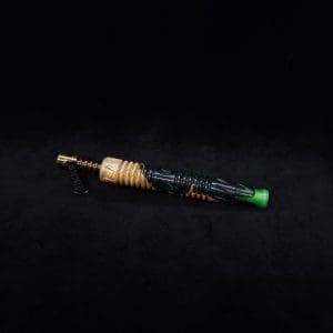 This image portrays Dynavap XL X-Fin Burl Hybrid Stem + Matching M.P.-NEW! by Dovetail Woodwork.