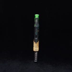 This image portrays Dynavap XL X-Fin Burl Hybrid Stem + Matching M.P.-NEW! by Dovetail Woodwork.