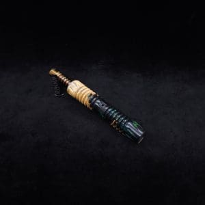 This image portrays Dynavap XL X-Fin Burl Hybrid Stem + Matching M.P.-NEW! by Dovetail Woodwork.