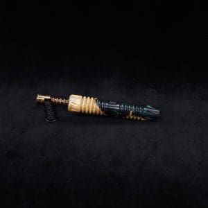 This image portrays Dynavap XL X-Fin Burl Hybrid Stem + Matching M.P.-NEW! by Dovetail Woodwork.