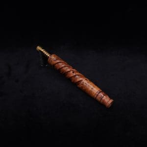 This image portrays Helical Dynavap XL Exhibition Grade Thuya Burl Stem + Matching High Class M.P.-NEW! by Dovetail Woodwork.