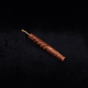 This image portrays Helical Dynavap XL Exhibition Grade Thuya Burl Stem + Matching High Class M.P.-NEW! by Dovetail Woodwork.