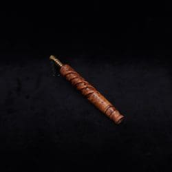 This image portrays Helical Dynavap XL Exhibition Grade Thuya Burl Stem + Matching High Class M.P.-NEW! by Dovetail Woodwork.