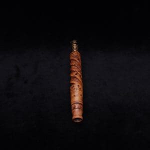 This image portrays Helical Dynavap XL Exhibition Grade Thuya Burl Stem + Matching High Class M.P.-NEW! by Dovetail Woodwork.