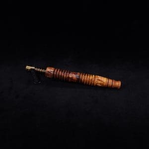 This image portrays Dynavap XL X-Fin Amboyna Burl Stem + Matching High Class M.P.-NEW! by Dovetail Woodwork.