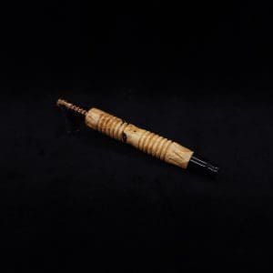 This image portrays Dynavap XL X-Fin Box Elder Burl Stem + Matched High Class M.P.-NEW! by Dovetail Woodwork.