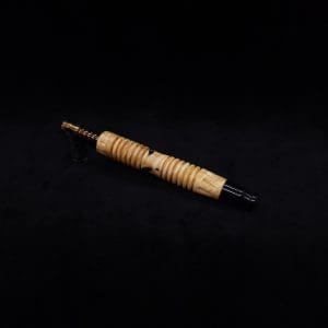 This image portrays Dynavap XL X-Fin Box Elder Burl Stem + Matched High Class M.P.-NEW! by Dovetail Woodwork.