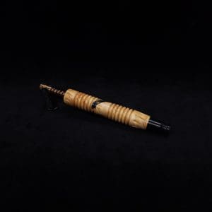 This image portrays Dynavap XL X-Fin Box Elder Burl Stem + Matched High Class M.P.-NEW! by Dovetail Woodwork.