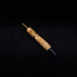 This image portrays Dynavap XL X-Fin Box Elder Burl Stem + Matched High Class M.P.-NEW! by Dovetail Woodwork.