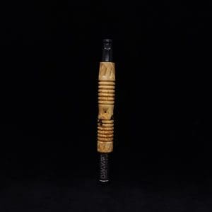 This image portrays Dynavap XL X-Fin Box Elder Burl Stem + Matched High Class M.P.-NEW! by Dovetail Woodwork.