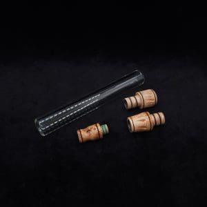 This image portrays Dynavap 3XL Boro-Glass/Wood Specialty Stem Setup-NEW! by Dovetail Woodwork.