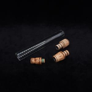 This image portrays Dynavap 3XL Boro-Glass/Wood Specialty Stem Setup-NEW! by Dovetail Woodwork.