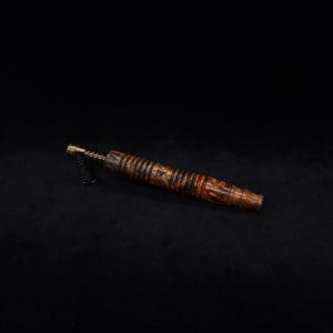 This image portrays Dynavap XL X-Fin Buckeye Burl Stem + Book-Matched High Class M.P.-NEW! by Dovetail Woodwork.