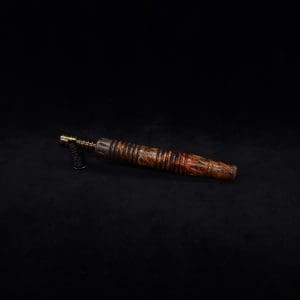 This image portrays Dynavap XL X-Fin Buckeye Burl Stem + Book-Matched High Class M.P.-NEW! by Dovetail Woodwork.