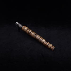 This image portrays Blunt/Spliff Dynavap XL Rare Black Limba Burl Stem + Book-Matched M.P.-NEW! by Dovetail Woodwork.