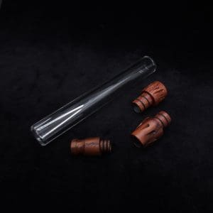 This image portrays Dynavap 3XL Boro-Glass/Wood Specialty Stem Setup-NEW! by Dovetail Woodwork.