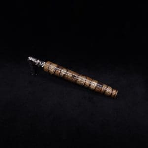 This image portrays Blunt/Spliff Dynavap XL Rare Black Limba Burl Stem + Book-Matched M.P.-NEW! by Dovetail Woodwork.