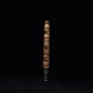 This image portrays Blunt/Spliff Dynavap XL Rare Black Limba Burl Stem + Book-Matched M.P.-NEW! by Dovetail Woodwork.