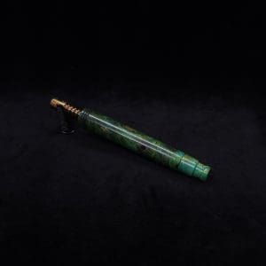 This image portrays Blunt/Spliff Dynavap XL Cosmic Burl Stem + Book-Matched M.P.-NEW! by Dovetail Woodwork.