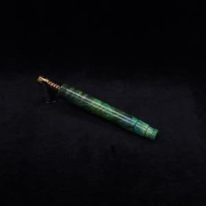 This image portrays Blunt/Spliff Dynavap XL Cosmic Burl Stem + Book-Matched M.P.-NEW! by Dovetail Woodwork.