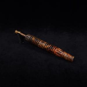 This image portrays Dynavap XL X-Fin Buckeye Burl Stem + Book-Matched High Class M.P.-NEW! by Dovetail Woodwork.