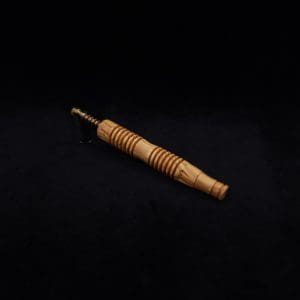 This image portrays Dynavap XL X-Fin Olivewood Stem + Book-Matched High Class M.P.-NEW! by Dovetail Woodwork.