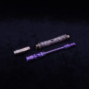 This image portrays The Dynavap WoodWynd-Customized/Anodized Dovetail Woodwork Variant-Special! by Dovetail Woodwork.