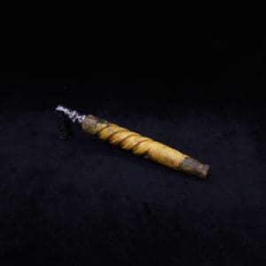 This image portrays Helical Dynavap XL Burl Stem + Book-Matched M.P.-NEW! by Dovetail Woodwork.