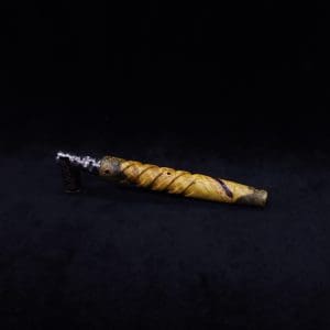 This image portrays Helical Dynavap XL Burl Stem + Book-Matched M.P.-NEW! by Dovetail Woodwork.