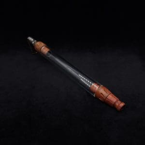 This image portrays Dynavap 3XL Boro-Glass/Burl Wood Specialty Stem Setup-NEW! by Dovetail Woodwork.