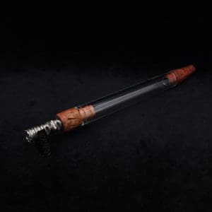 This image portrays Dynavap 3XL Boro-Glass/Burl Wood Specialty Stem Setup-NEW! by Dovetail Woodwork.