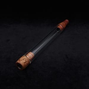 This image portrays Dynavap 3XL Boro-Glass/Burl Wood Specialty Stem Setup-NEW! by Dovetail Woodwork.