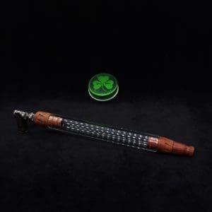 This image portrays Dynavap 3XL Boro-Glass/Burl Wood Specialty Stem Setup-NEW! by Dovetail Woodwork.