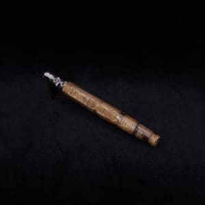 This image portrays Hexagonal Burl (No-Roll Design) XL Dynavap Stem + Book-Matched M.P. by Dovetail Woodwork.