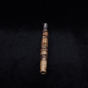 This image portrays Hexagonal Burl (No-Roll Design) XL Dynavap Stem + Book-Matched M.P. by Dovetail Woodwork.