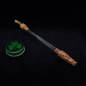 This image portrays Dynavap 3XL Boro-Glass/Olivewood Burl Wood Specialty Stem Setup-NEW! by Dovetail Woodwork.