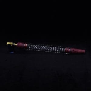 This image portrays Dynavap 3XL Boro-Glass/Purpleheart Wood Specialty Stem Setup-NEW! by Dovetail Woodwork.