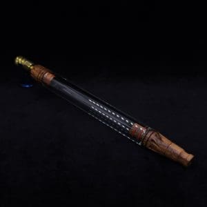 This image portrays Dynavap 3XL Boro-Glass/Bocote Burl Wood Specialty Stem Setup-NEW! by Dovetail Woodwork.