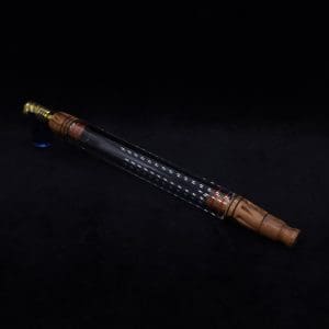 This image portrays Dynavap 3XL Boro-Glass/Bocote Burl Wood Specialty Stem Setup-NEW! by Dovetail Woodwork.