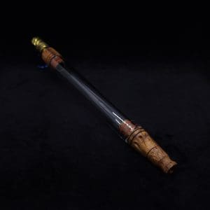 This image portrays Dynavap 3XL Boro-Glass/Bocote Burl Wood Specialty Stem Setup-NEW! by Dovetail Woodwork.