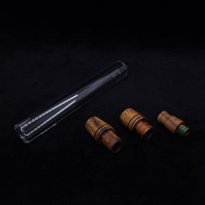 This image portrays Dynavap 3XL Boro-Glass/Bocote Burl Wood Specialty Stem Setup-NEW! by Dovetail Woodwork.